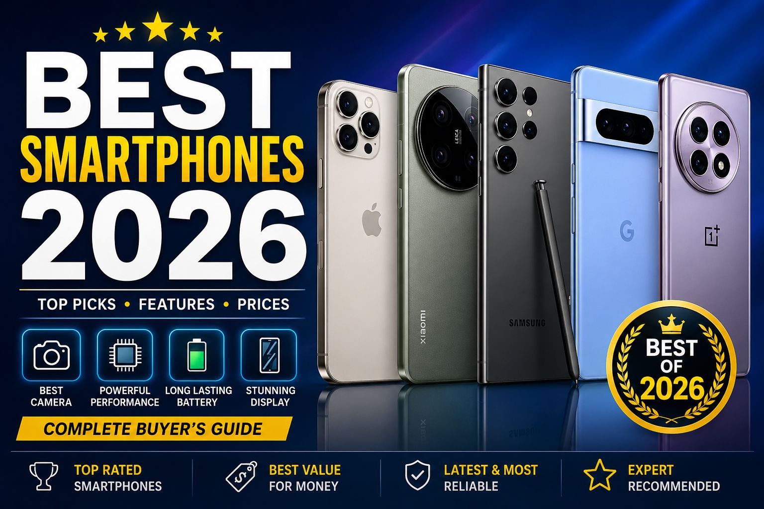 Best Smartphones 2026-The Ultimate Buying Guide for Every User 1 Best Smartphones 2026-The Ultimate Buying Guide for Every User