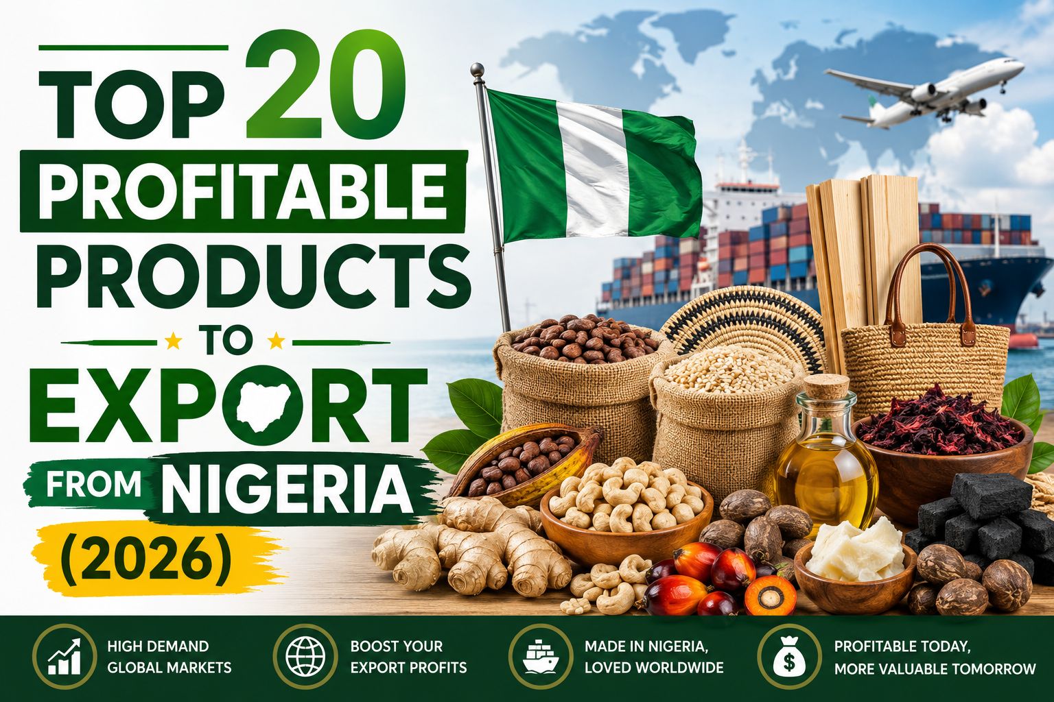 Top 20 Profitable Products to Export from Nigeria (2026) 1 Top 20 Profitable Products to Export from Nigeria (2026)